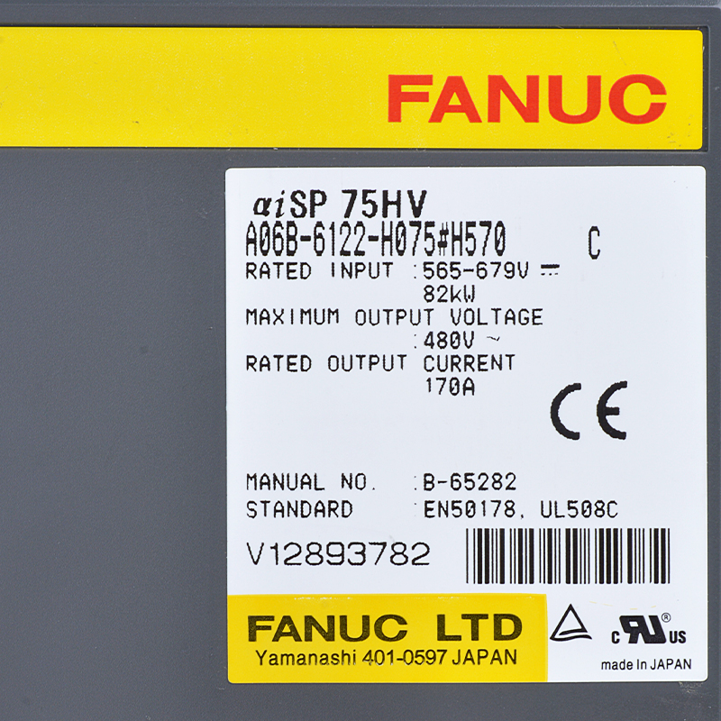 Hot-selling Fanuc Spindle Motor - Fanuc drives A06B-6122-H075#H570 Fanuc aisp75HV – Weite detail pictures